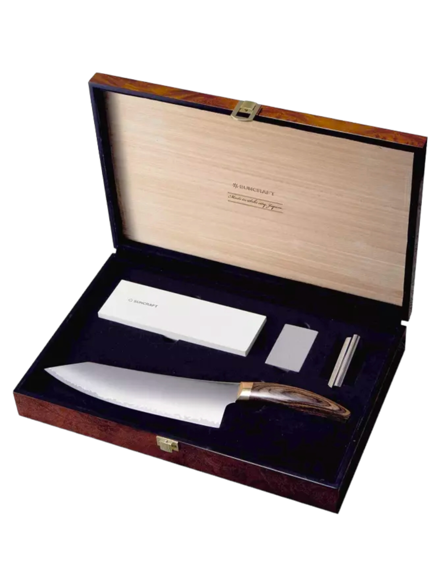 Suncraft Elegance Giftset, Koksmes met Wetsteen 1000/3000