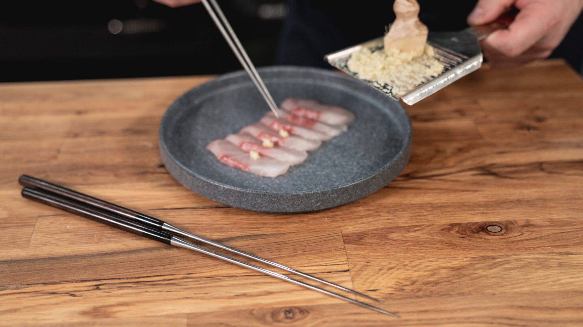 Kikuichi moribashi forged chopsticks Ebony handle 21cm