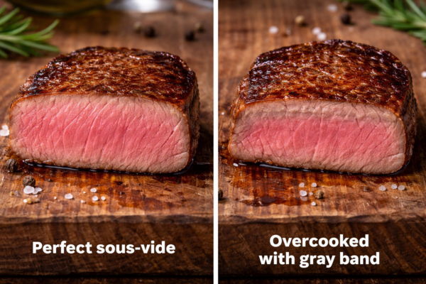 Sous vide and overcooked