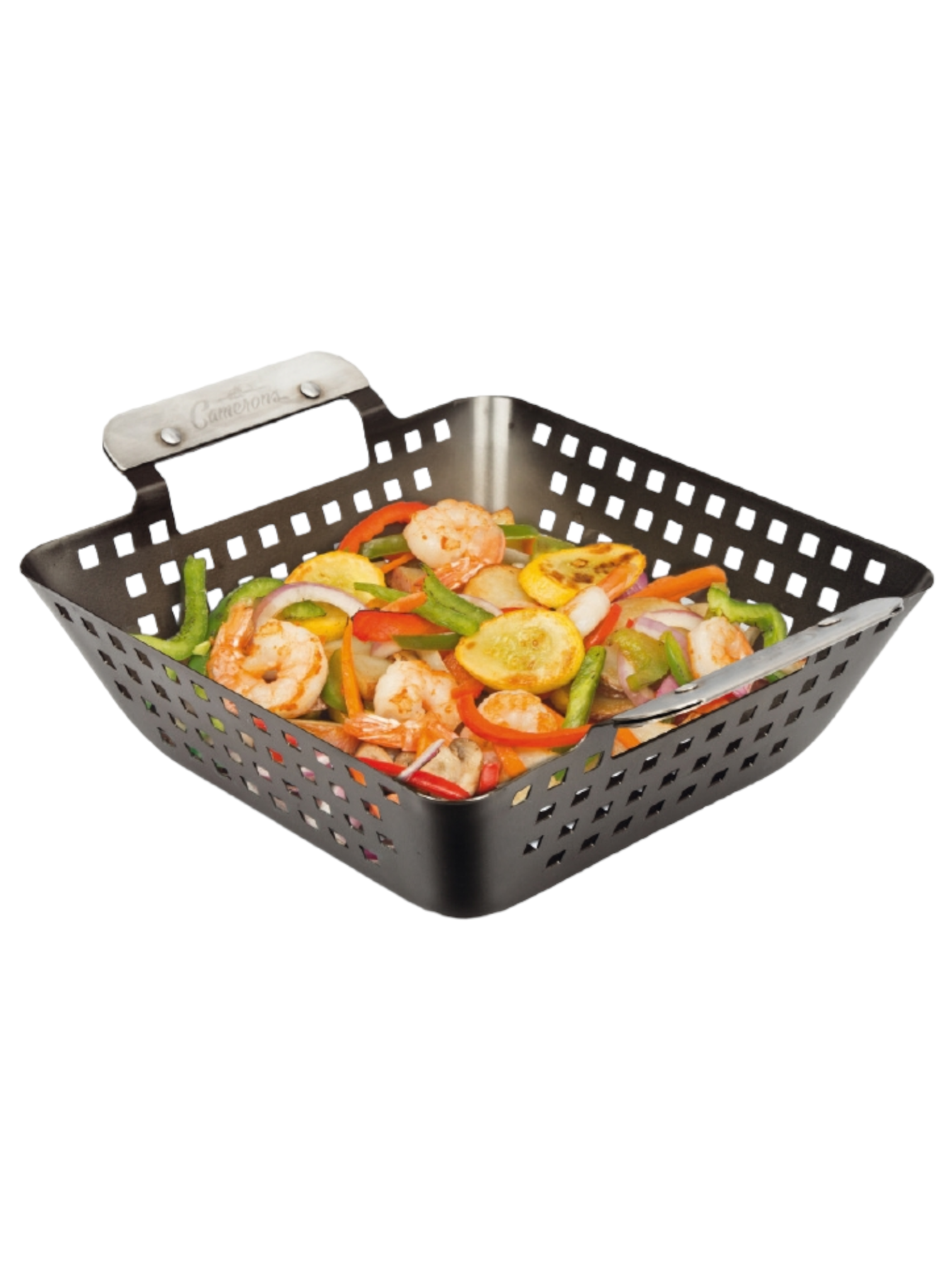 Camerons BBQ Grilling Wok RVS non-stick 21x21x7 cm