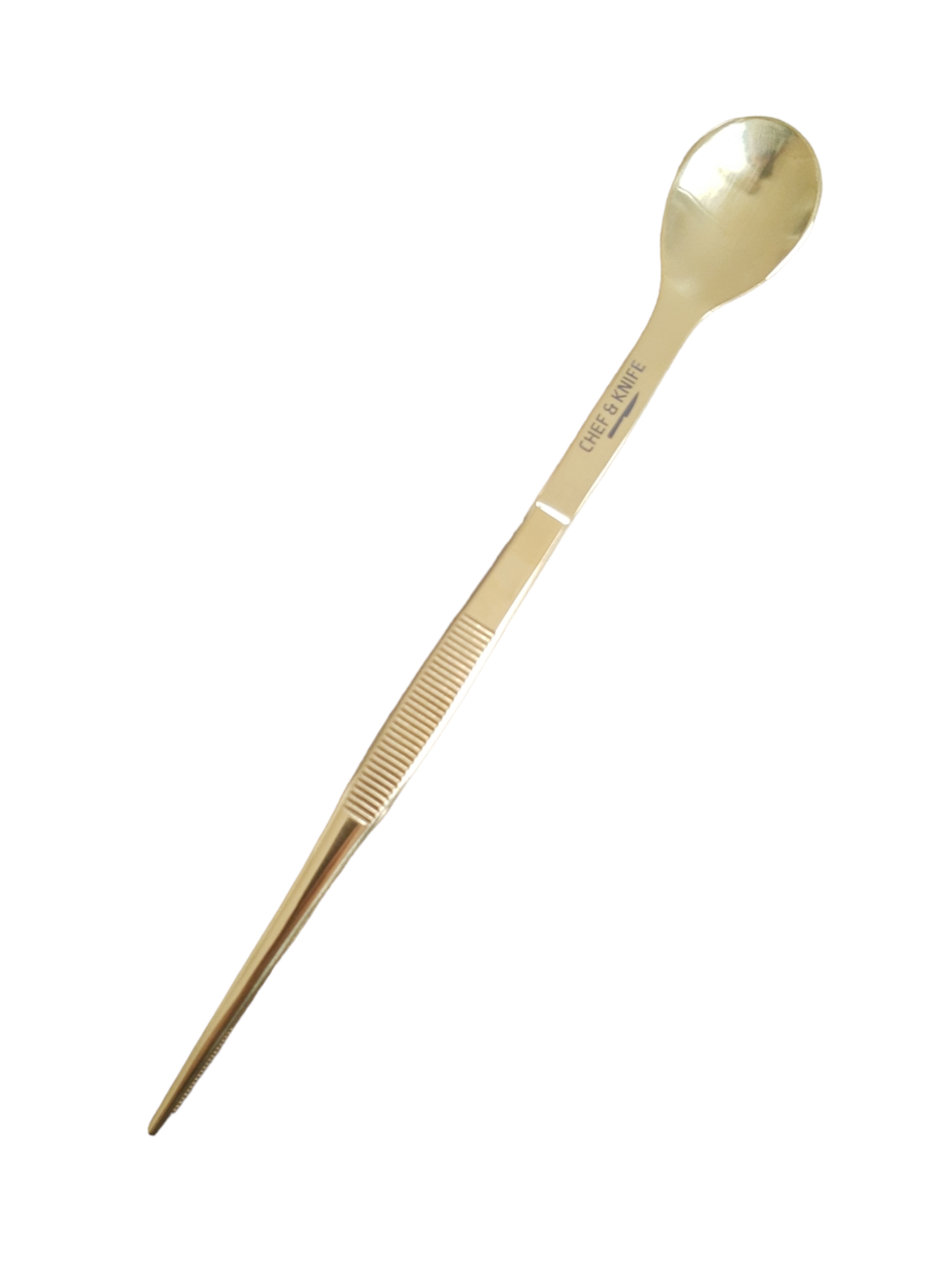 Chef & Knife pincet met lepel 20 cm goud