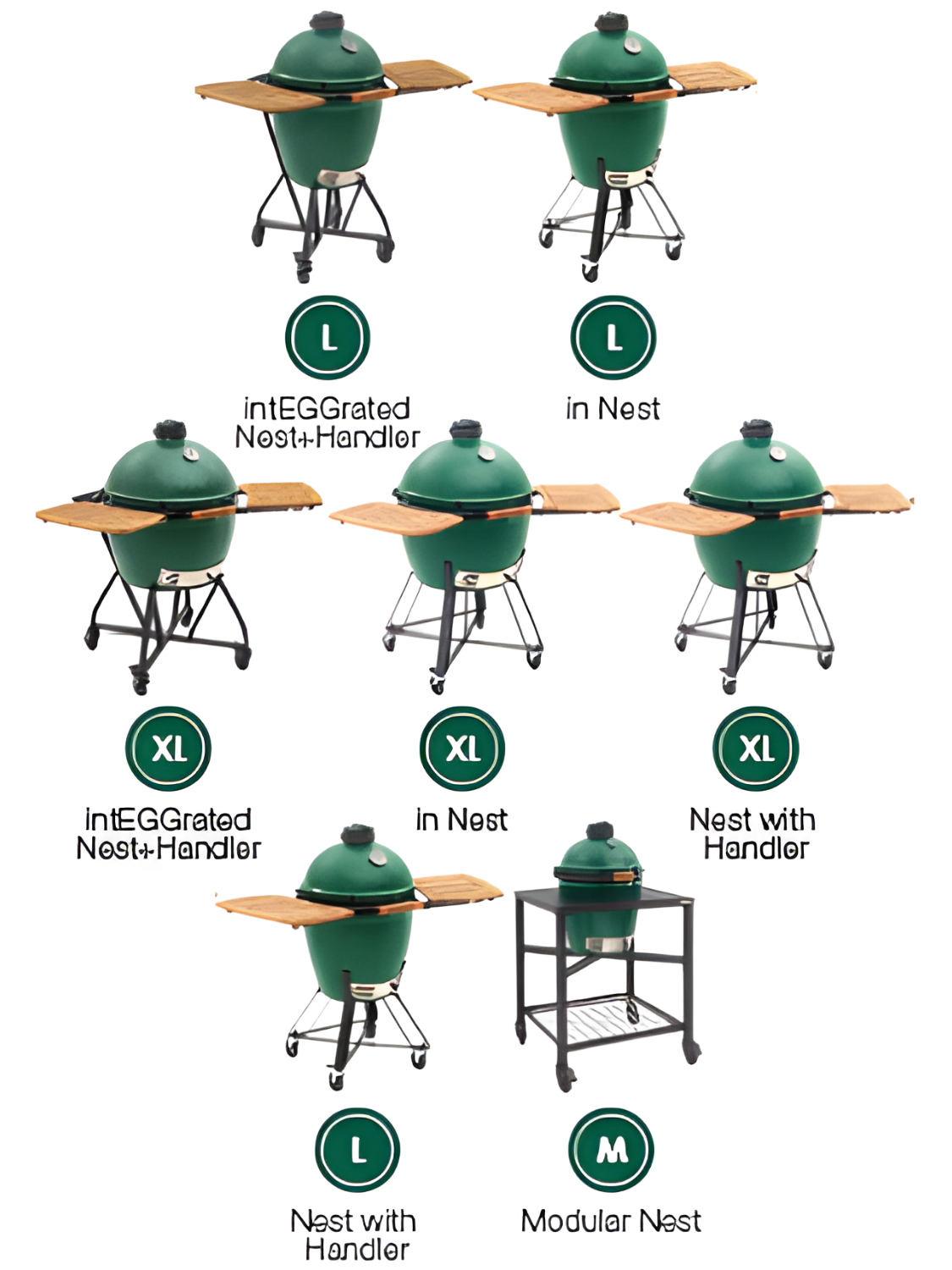 Chef & Knife Big Green Egg Cover Integgrated Nest Xl, L, Frame M (1)