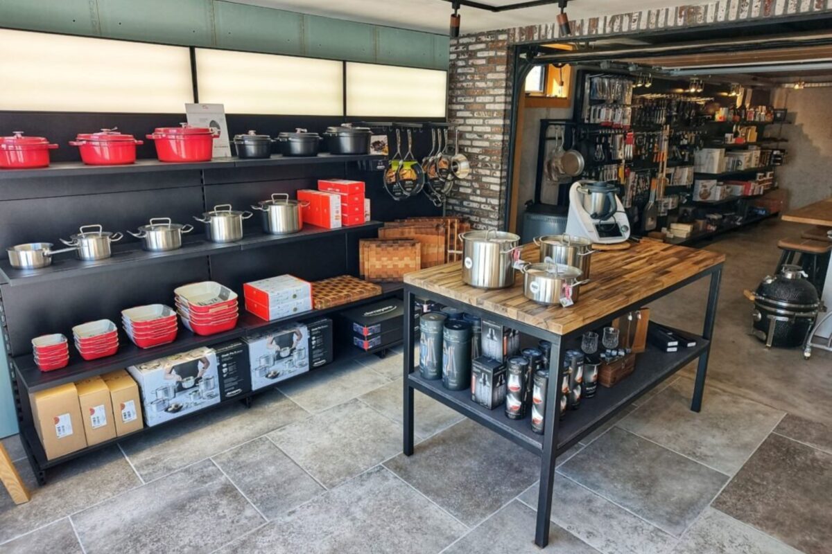 chef & knife zicht in de kookwinkel