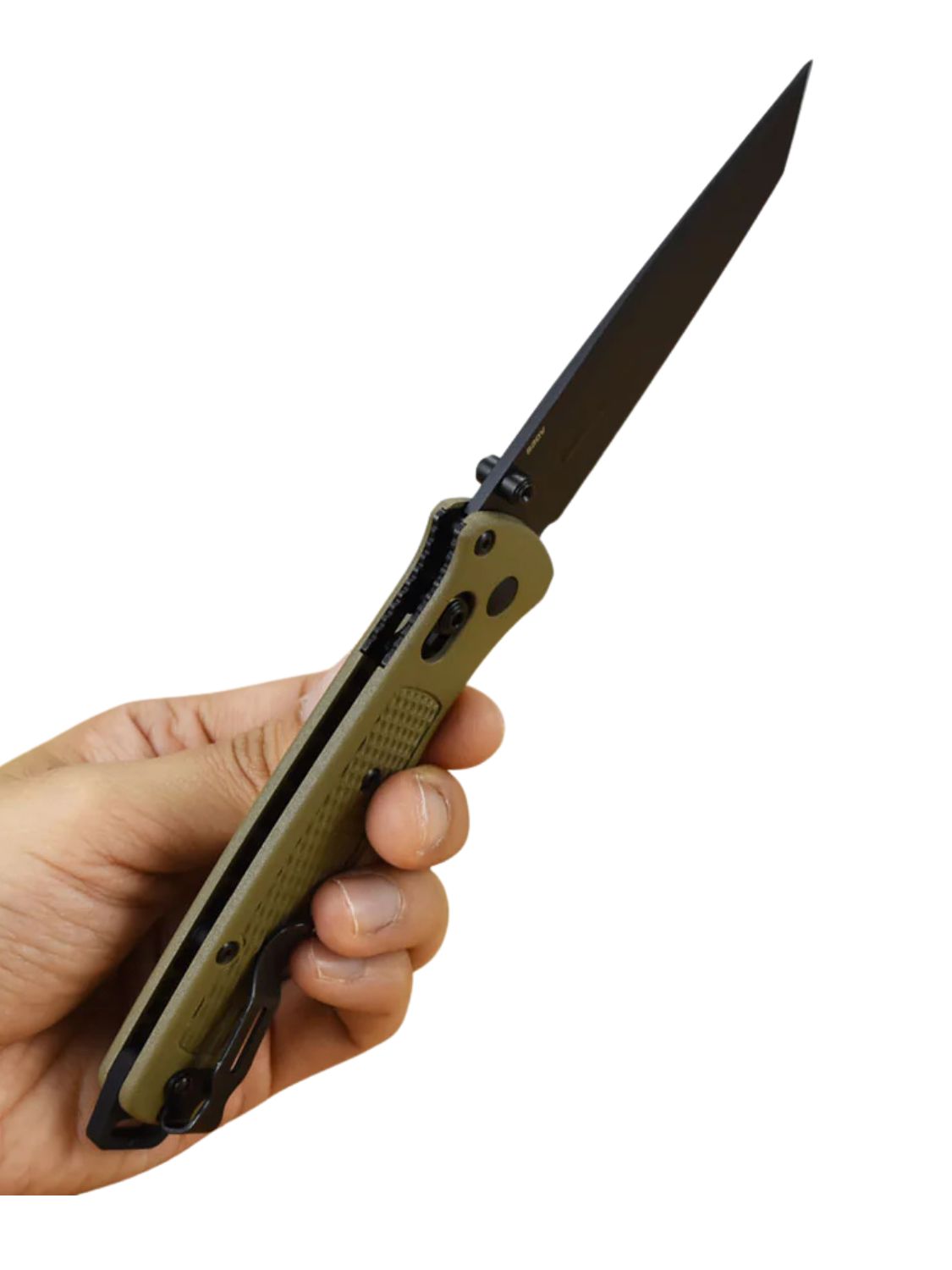 Benchmade Bailout 537BK-06 Black Cerakote CPM S30V, Ranger Green Grivory, zakmes