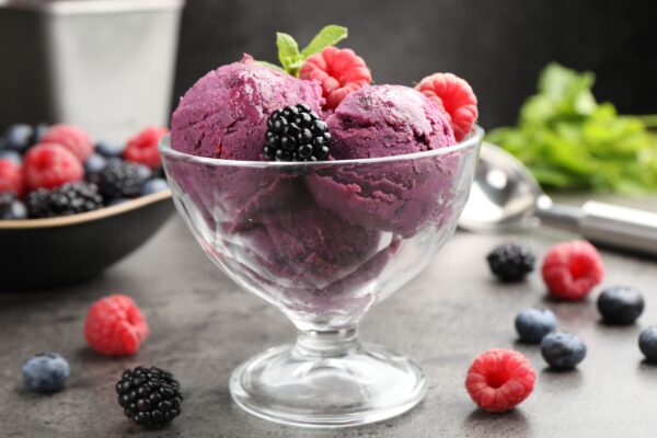 Frambozen - bosbessen sorbet Thermomix