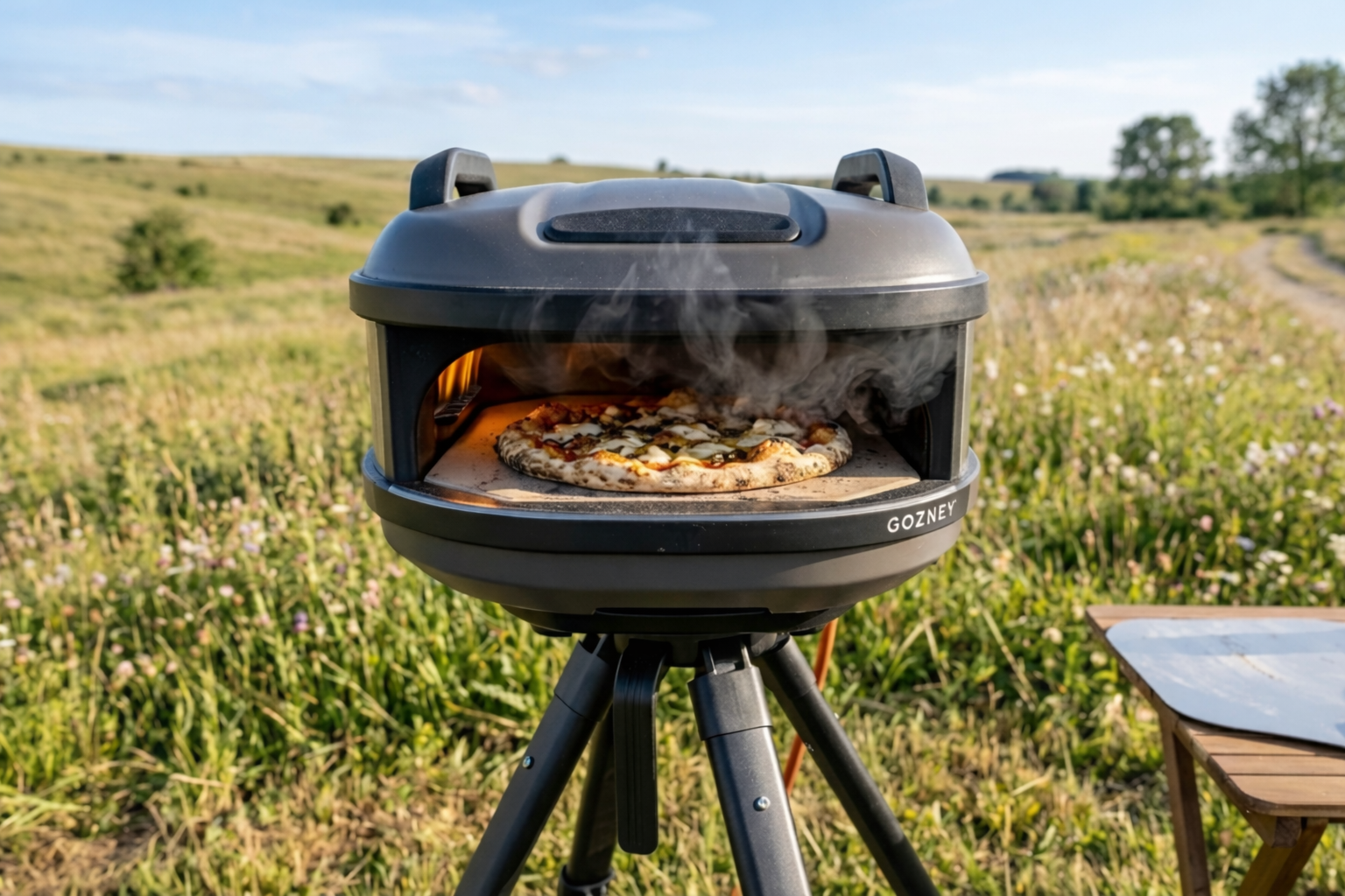 Gozney pizzaoven tread op onderstel