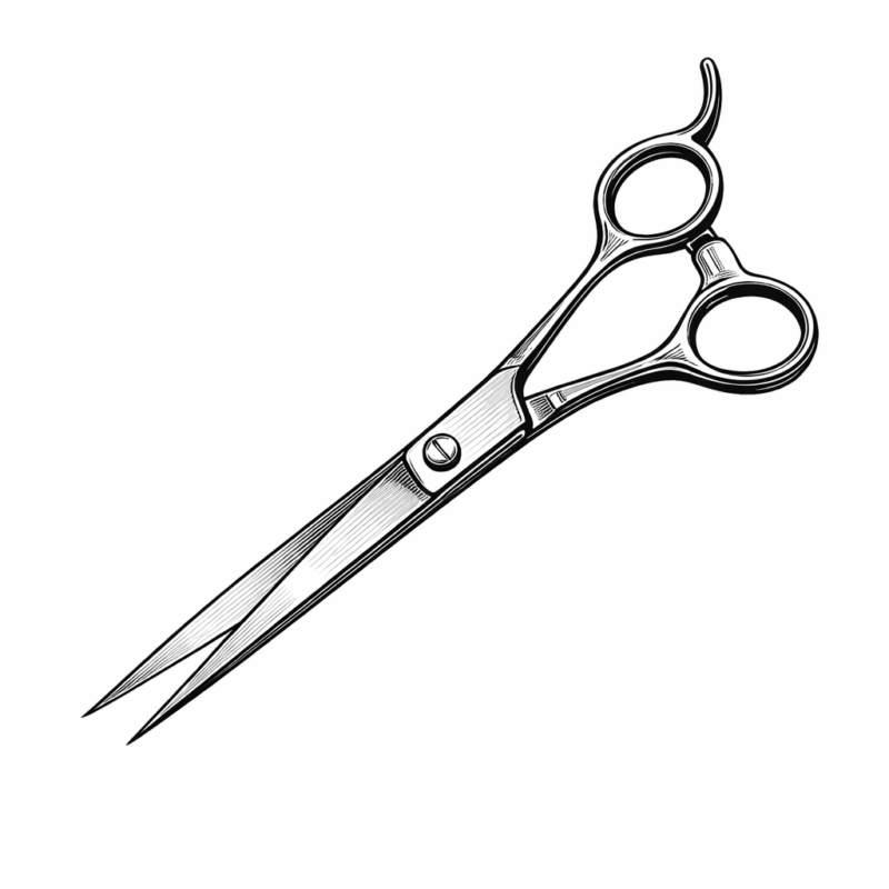 Professionele kappersschaar voor het knippen van haar