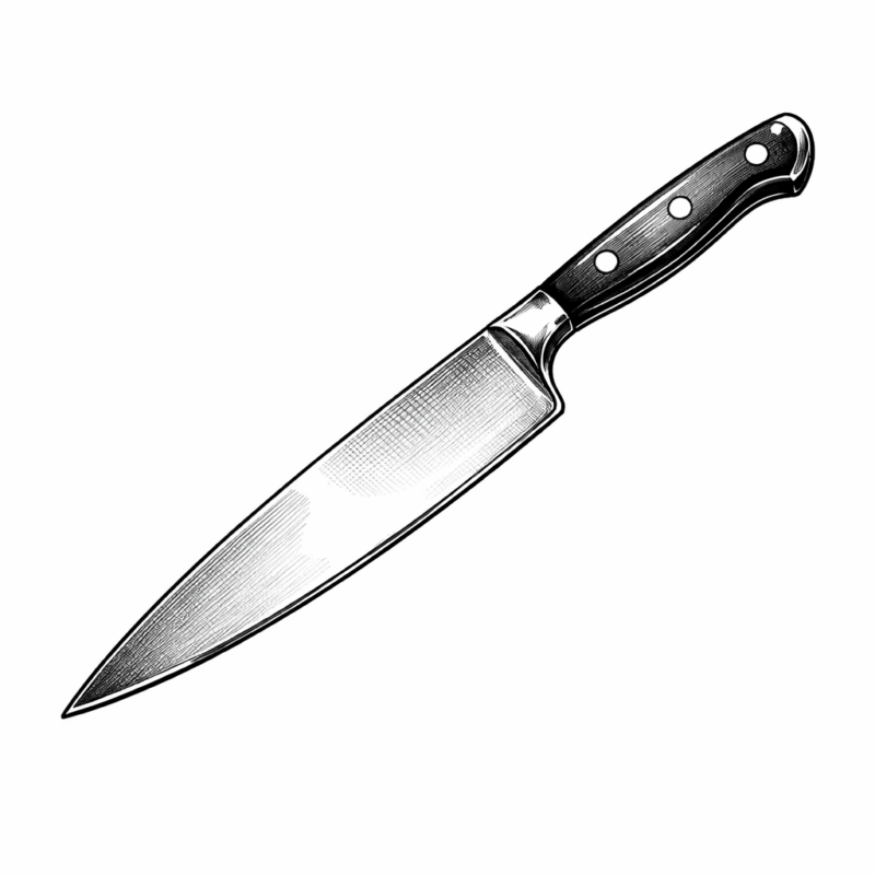Scherp keukenmes voor algemeen gebruik in de keuken