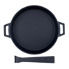 Gietijzeren skillet 25 cm met afneembaar handvat