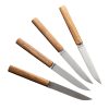 Hazaki Steakmessen Olijfhout 4 stuks
